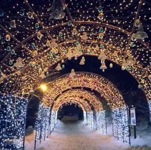 Al Aire Libre impermeable Navidad 3D arco gigante túnel motivo luces boda calle modelado luces