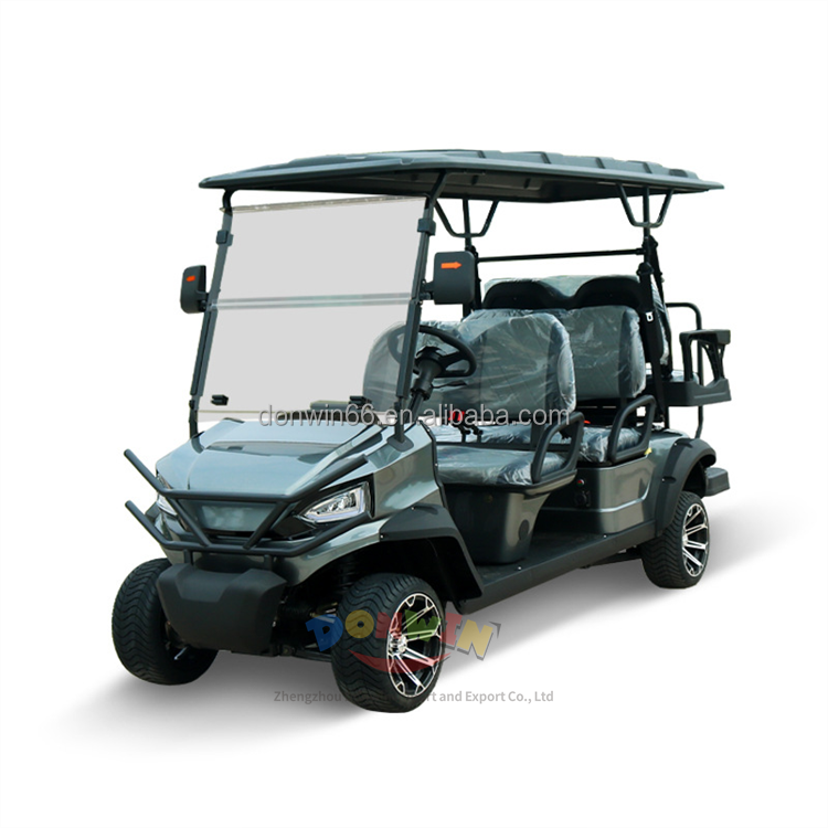 2025 New Energy 6 Seater Customized 7.5KW AC Motor Lithium Ion Battery 30mph Lifted Off Road Electric Golf Carts