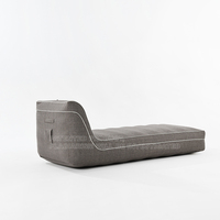 Chaise longue gonflable avec housse en tissu, canapé-lit gonflable pliable d'extérieur, chaise longue flottante, chaise longue en PVC