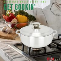 Marmite de cuisson professionnelle en aluminium robuste, modèle classique 2026, pour cuisinière à gaz, compatible lave-vaisselle, vente en gros personnalisée