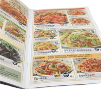 Pabrik cetakan Menu restoran/buku masak/lipat brosur resep makanan Softcover warna kustom profesional