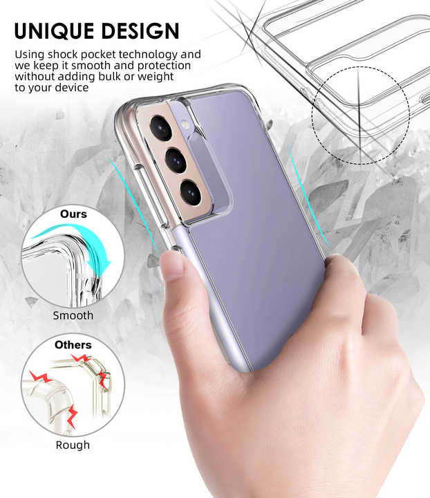 Slim Smart Clear Back Cover Case for Samsung Galaxy S6 S8 S10 S20 Note 9 10 Plus Edge S21+ S21 Ultra S20 Fe 5G Clear Cover