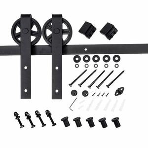 Oferta Especial: Kit de Herrajes Robusto de Acero al Carbono Ligero para Puertas Correderas de Granero con Rueda de Tracción para Mansiones y Propiedades de Lujo - Product Image 1