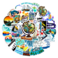 50 autocollants en vinyle imperméables, autocollants de dessin animé pour vélo, bouteilles d'eau, ordinateur portable, tasse de vélo, pack de 50 pour la navigation en mer