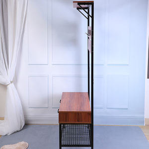 Best Furniture Manufacturers Metal Wooden Bedroom <strong>Coat</strong> <strong>Rack</strong> Entryway <strong>Hall</strong> Tree <strong>Coat</strong> <strong>Rack</strong> With Storage Bench - Product Image 2