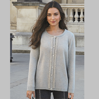 Vente directe d'usine, nouveau style, pull pour femme uni, cardigan classique en cachemire ouvert avec boutons