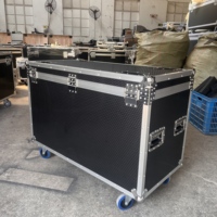 Flight case pour éclairage de scène avec doublure en mousse personnalisée, boîte de rangement pour éclairage PAR, empilable, profil en aluminium, road case pour équipement de DJ
