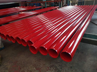 Tuyaux d'incendie galvanisés à chaud de couleur rouge avec raccords filetés, approuvés FM/UL pour la protection incendie