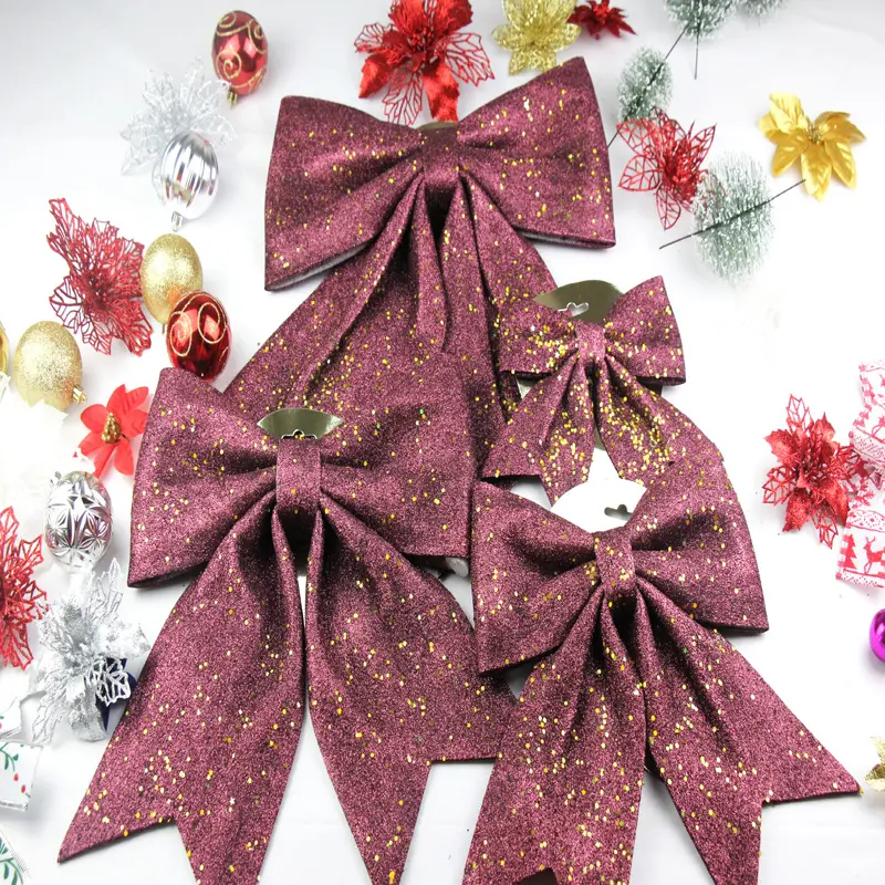 花輪ガーランドツリートッパーのクリスマス装飾弓クリスマス装飾