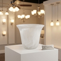 Abat-jour en verre givré en forme de cloche à motif marbré, diffuseur de lumière douce pour lustre, applique murale, ventilateur de plafond, luminaire