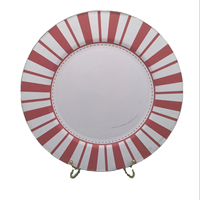 Assiette de Présentation Classique Européenne en Plastique 13 Pouces, Matière PP, Extérieur Effet Marbre, Couleur Personnalisée, Finition Brillante pour Mariages et Événements Gastronomiques