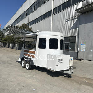 Multifunctional New Design Trailer Type Full Stainless Steel Hot Dog Carts Food Vending Cart for sale US Europe - Product Image 1