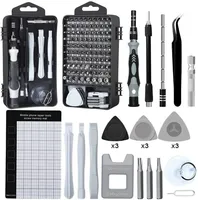 Set Obeng Baja Karbon 115 in 1, Alat Perbaikan Multifungsi, untuk Pembongkaran Jam Tangan, Ponsel, dan Perangkat Elektronik, Bit HYTD HY-GQWJ