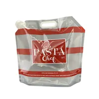 10L catering use sauce pack plastic pasta spout pouch liquid food packaging spout pouch stand up with plastic handle