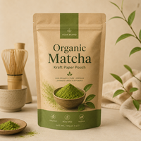 Sachet Doypack Anti-humidité avec Technologie de Verrouillage d'Arôme et Impression Héliogravure, Empêche l'Agglomération et Prévient la Perte de Saveur Naturelle du Matcha