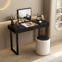 Table de toilette moderne minimaliste en bois massif, table pliante, bureau de chambre, coiffeuse de luxe à plateau rabattable