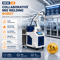 Máquina de Soldadura MIG Automática, Sistema de Soldadura Robótica Colaborativa con Plataforma Móvil Cobot, Brazo Robótico de 922/1400/1800 mm