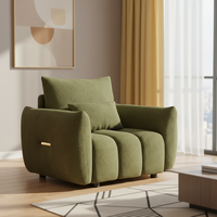 Teddy-Stoff Freizeitsessel Gemütlicher Akzent-Sessel für Moderne Wohnzimmer, Schlafzimmer und Villen