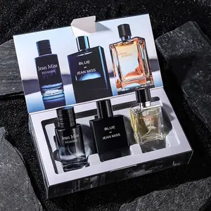 Grosir Set parfum hadiah kustom tinggi parfum merek koleksi mewah Pria Label pribadi bunga tahan lama