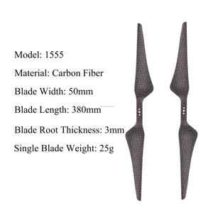 Modèle 1555 Hélices de queue libellule haute résistance Lames en fibre de carbone CW CCW pour <span class=keywords><strong>accessoires</strong></span> de drone <span class=keywords><strong>DJI</strong></span> Agras - Product Image 1