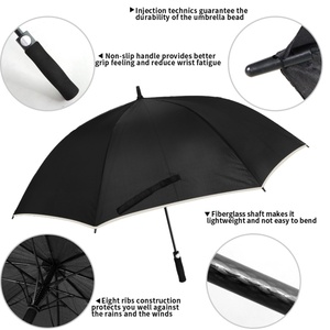 Wholesale Durable Fiberglass 64" Straight <b>Umbrella</b> Semi-Automatic Opening for Outdoor Sports Commercial Promotions Windproof - Product Image 6