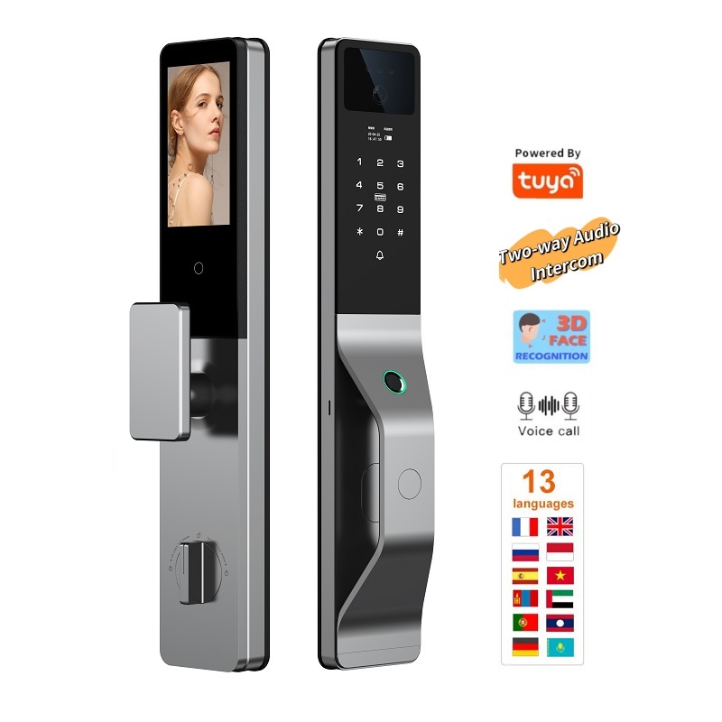 Entrance Door Automatic Electric Wi-fi Cameratuya Fingerprint Digital Tuya 3d Face Recognition Smart Door Lock · image 3