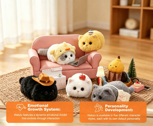 Robot Animale Domestico Intelligente Walulu per Ansia, con Voce Rilassante, Peluche Interattivo che Racconta Storie, Bambola AI con ChatGPT, Giocattolo Sicuro e Confortevole - Product Image 6