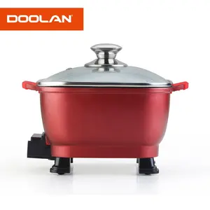 Trong Nhà Grill 8 Inch Nhôm Mini Electric Shabu Lẩu Hàn Quốc Nấu Ăn Nồi Với Steamer Gốm Không Dính Skillet