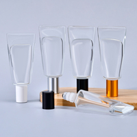 Vente en gros de flacons de parfum en verre en forme de tuyau de 10 ml, personnalisés, deux en un, transparents, portables, avec bouchon