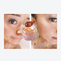 300g Marque privée Soins de la peau végétalien Rose Pétale Gel Masque Facial Beauté Fruits Mascarillasl Jelly Masque Coréen