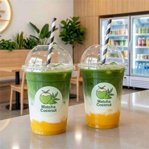 แก้วพลาสติกใส PET ขนาด 16 ออนซ์ แบบผนังเดียว ก้นแบน 98 มม. สำหรับสมูทตี้ กาแฟเย็น ชา โซดา และมัทฉะ - Product Image 2