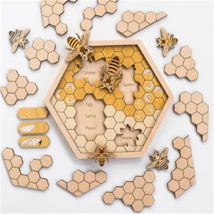 Mükemmel hediye altıgen ahşap bal kapaklı kutu - Product Image 3