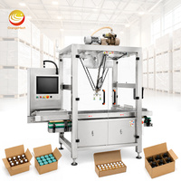 Machine d'emballage automatique ORME pour eau minérale en cartons, chargement par le haut et palettisation pour petits cartons