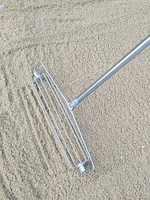 Outil de nivellement en acier inoxydable pour pelouse, jardin, bunker de golf, surfaces de sable, terre, rouleau de sable de golf, râteau de nivellement de golf
