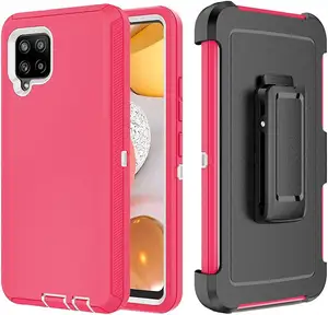 Casing ponsel pelindung 3 dalam 1, casing penutup ponsel tahan guncangan, sarung klip sabuk tugas berat, casing ponsel Samsung Galaxy X Cover 7 6 Pro