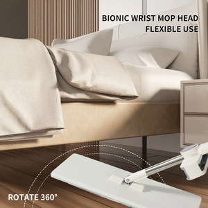 HOLAMOPA Mopa Plana Manos Libres al por Mayor con Almohadillas de Microfibra Reutilizables y Sistema de Autoescurrido para <span class=keywords><strong>Limpieza</strong></span> de Suelos en Hogares y Hoteles - Product Image 4