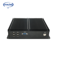 Mini PC industriel X86 J4125 Quad Core sans ventilateur, 2*RJ45, 6*RS232, GPIO, LPT, PS2, ordinateurs industriels