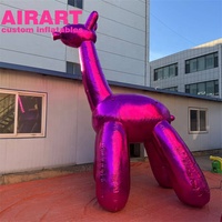 Girafe gonflable rose brillante, animal gonflable de girafe de décoration de partie pour l'affichage