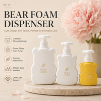 Flacon pompe en mousse en forme de fleur, 300 ml, 500 ml, en plastique PET, finition mate, distributeur mignon pour le lavage des mains des enfants
