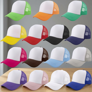 Gorras Trucker Unisex de 6 Paneles con Malla de Color en Contraste en la Parte Trasera, Ajustables para Adultos, Uso Casual de Primavera/Verano - Product Image 4