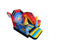 Structure gonflable en forme de camion pour jeux extérieurs, aire de jeux pour enfants, combo de voitures tamponneuses