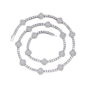 เครื่องประดับแฟชั่น ดีไซน์เรียบหรู สร้อยคอรูปหัวใจ โซ่ทองเหลืองชุบเงิน ประดับเพชรซิร์คอน สำหรับทุกเพศ ขายดี ราคาส่ง - Product Image 1