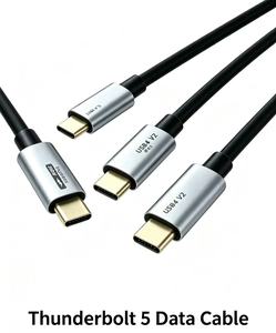 Câble Thunderbolt 5 ultra fin OD3.8, 80 Gbps, 240 W, câble USB C en silicone souple, flexible, coloré, logo personnalisé à partir de 200 pièces - Product Image 1