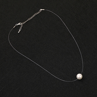Collier tendance en alliage de zinc plaqué argent avec chaîne corde et pendentif coquillage géométrique pour enfants, vente en gros