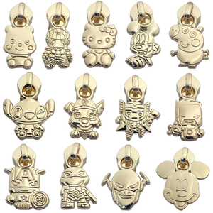 Stocking 5# Zinc Alloy Nickel-Free 30mm Custom Cartoon Zipper Sliders and Puller for Handbag Garment - Product Image 1