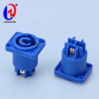 Connecteurs Powercon Femelle SWIELER S109PF 3P, Adaptateur de Châssis, Cuivre Nickelé, ABS Plat, IP40, 230V 20A, Compatible Nac3fca