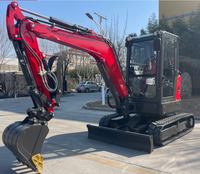 Mini-excavatrice sur chenilles multifonctionnelle SH40, poids total 3700 kg, puissance nominale 18,5 kW, godet de 0,12 m³, petite machine de terrassement