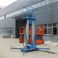 Plate-forme de travail aérienne mobile hydraulique ou électrique d'ascenseur vertical d'alliage d'aluminium de double mât