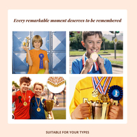 Ruban de récompense en satin écologique imprimé à la feuille d'or, fait main et personnalisé, vente en gros