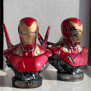 Decorazione della casa resina personalizzata Action Movie Collection statua scultura statua a grandezza naturale resina Iron Man busto figure - Product Image 3